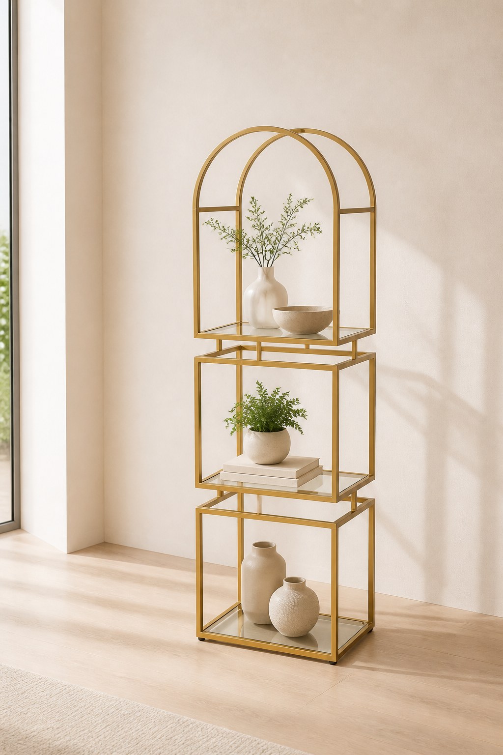 Geometrik Metal Kitaplık